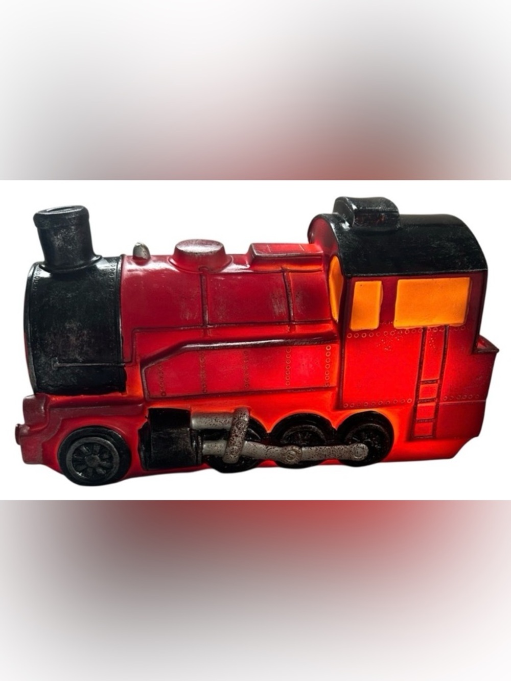 BLACK & RED TRAIN LAMP LOCOMOTIVE NIGHT LIGHT PLUG IN